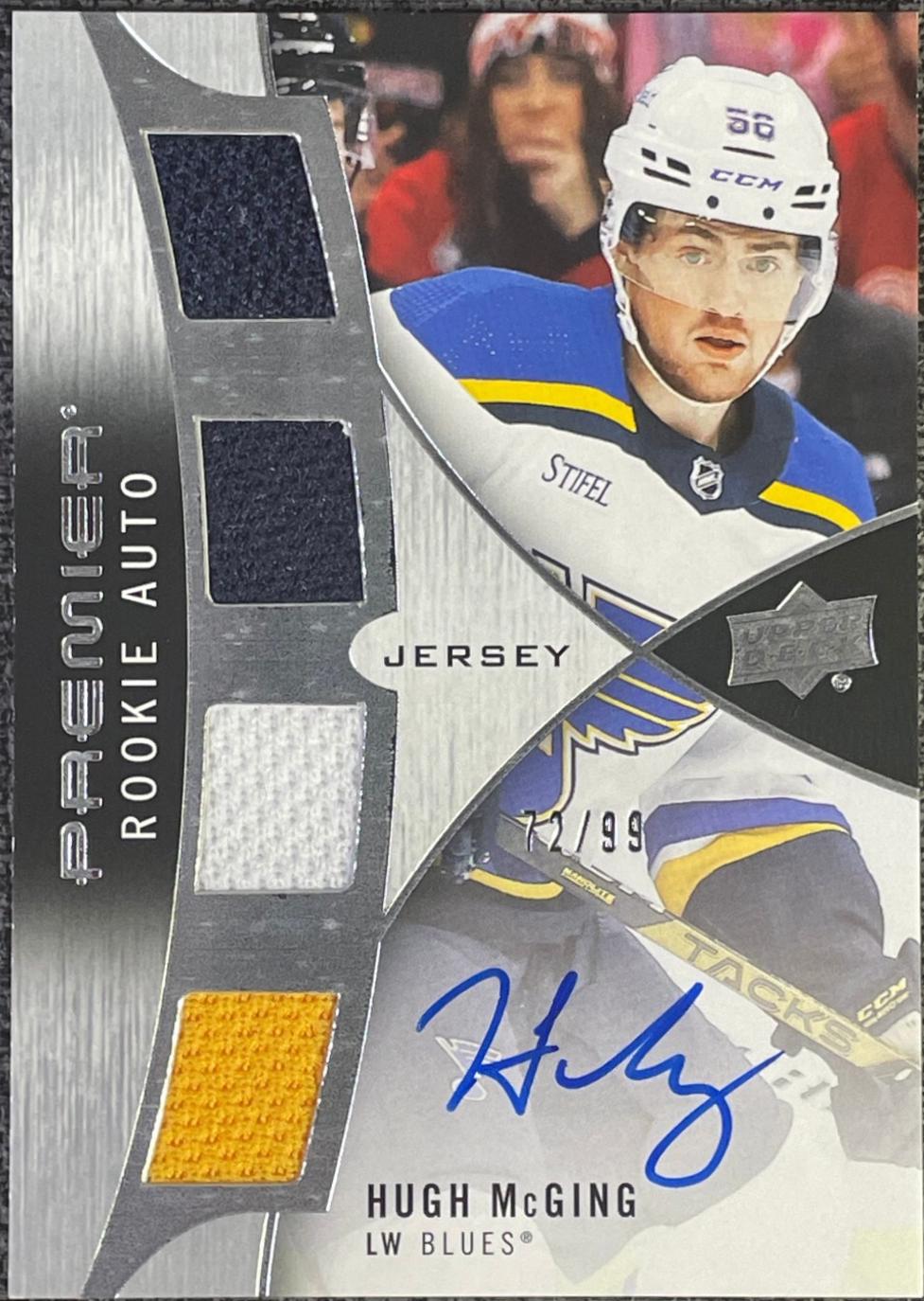 Hugh McGing #PRA-HM Hockey Cards 2023 Upper Deck Premier Rookie Auto Jersey