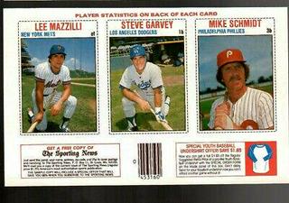 Lee Mazzilli, Mike Schmidt, Steve Garvey
