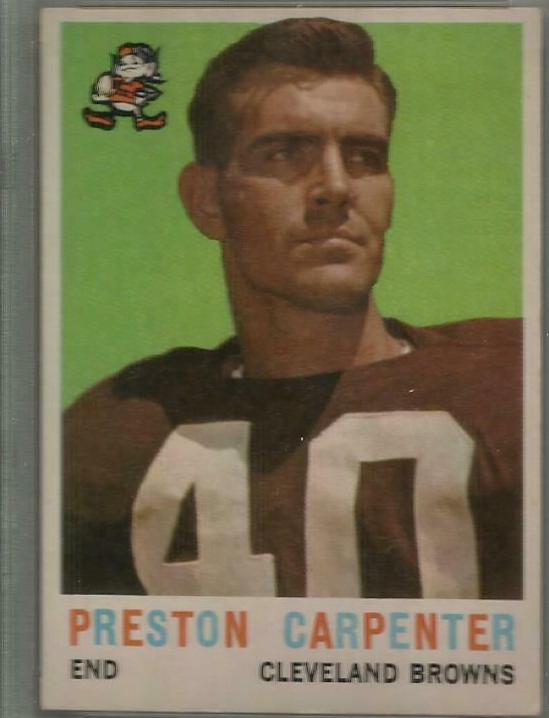 Preston Carpenter #18 Football Cards 1959 Topps