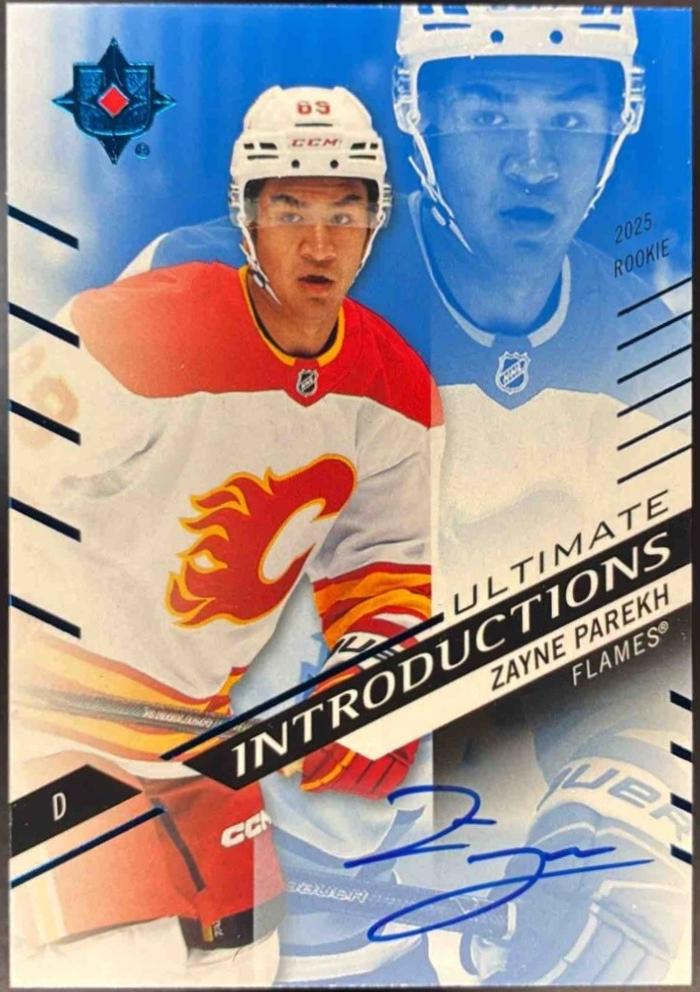 Zayne Parekh #UI-ZP 2025 Upper Deck Ultimate Collection Introductions Auto Hockey