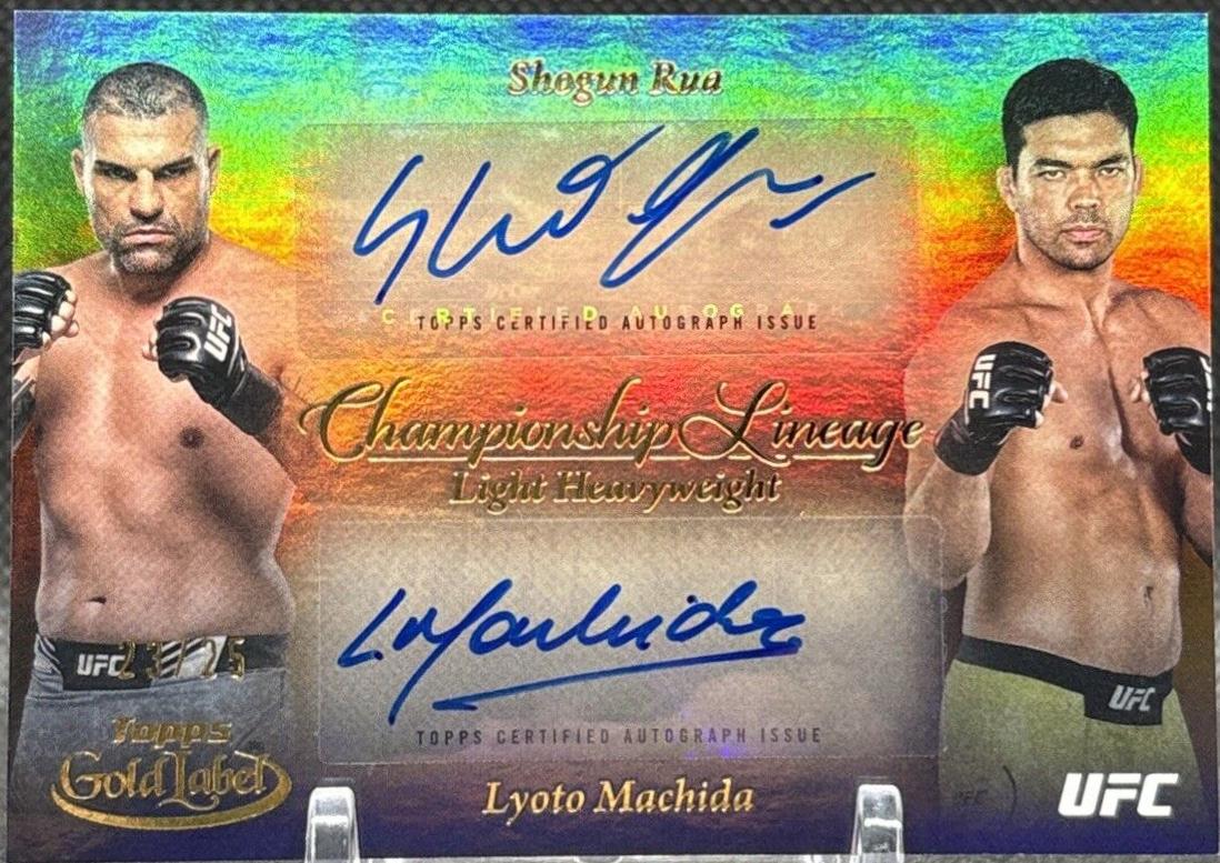 Shogun Rua / Lyoto Machida #CLS-SM Ufc Cards 2024 Topps Gold Label UFC Championship Lineage Signature