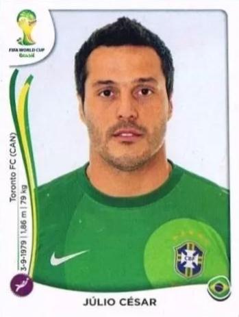 Julio Cesar #34 Soccer Cards 2014 Panini World Cup Stickers