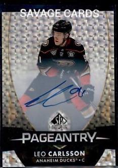 Leo Carlsson #P-78 Hockey Cards 2023 SP Authentic Pageantry Autograph