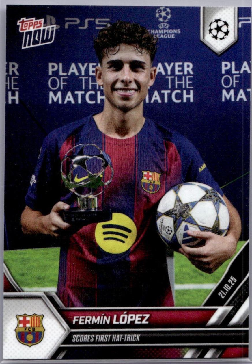 Fermin Lopez #32 2025 Topps Now UEFA Champions League