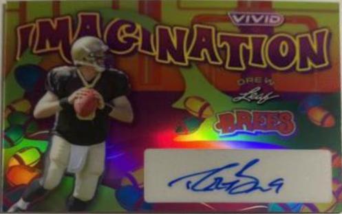 Drew Brees #VI-DB2 Football Cards 2023 Leaf Vivid Autographs Imagination