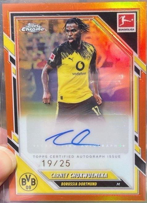 Carney Chukwuemeka #BA-CC 2025 Topps Chrome Bundesliga Autograph Soccer