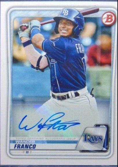 Wander Franco #PA-WF Baseball Cards 2020 Bowman Paper Prospect Autographs