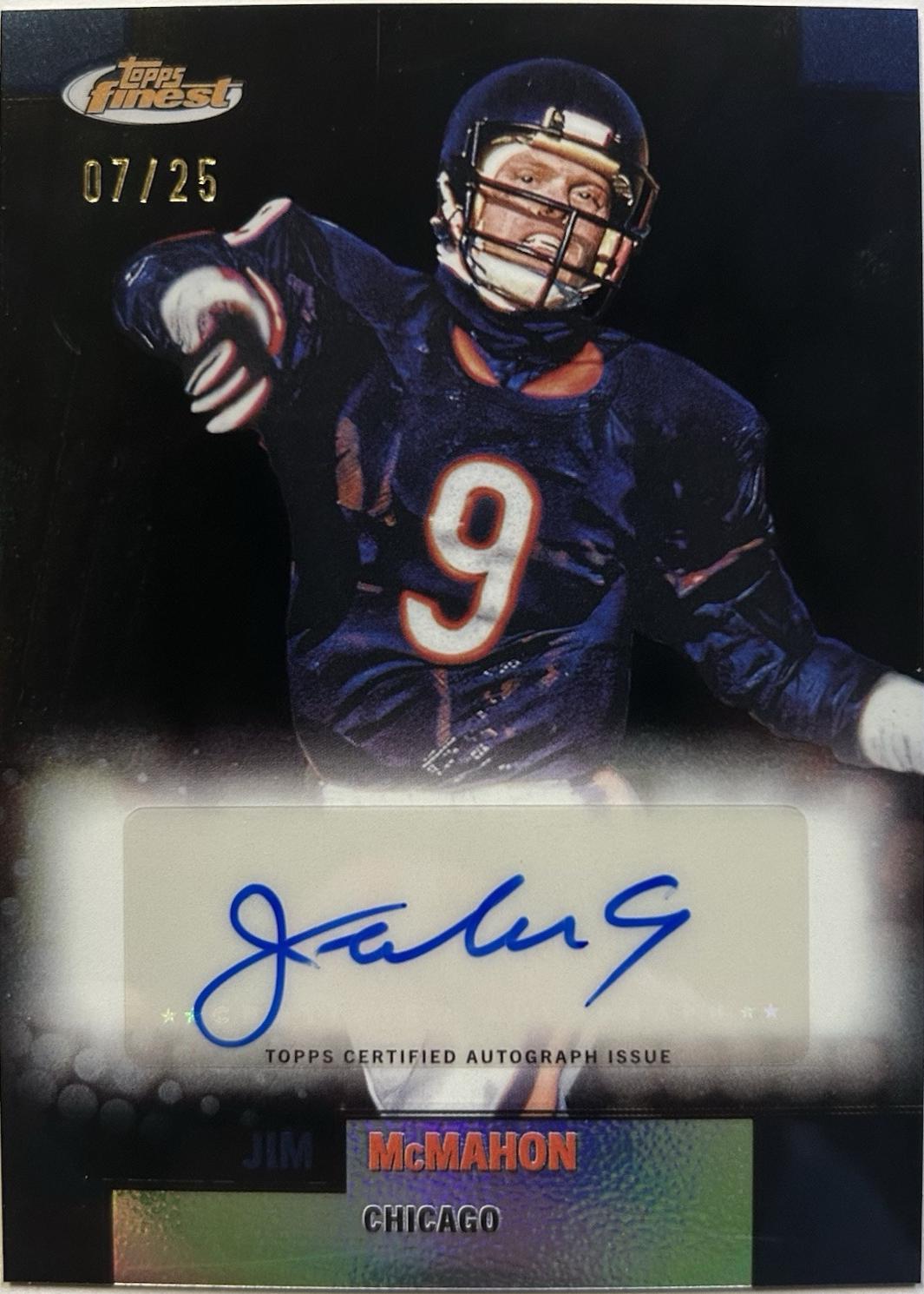 Jim McMahon [Black Refractor] #FBA-JM