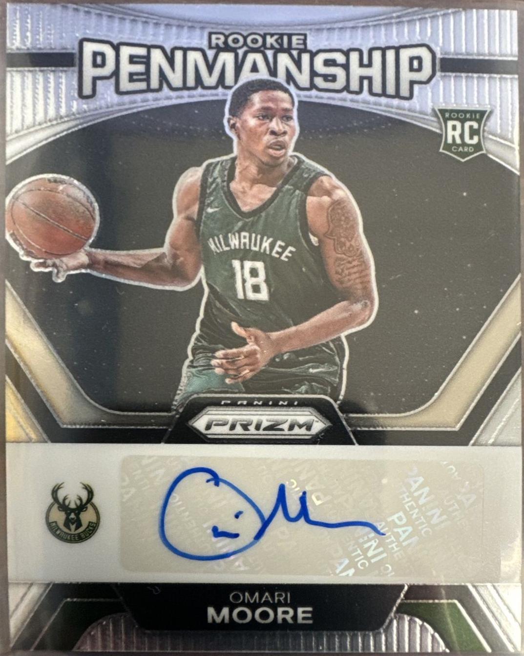 Omari Moore #RP-OMM Basketball Cards 2023 Panini Prizm Rookie Penmanship