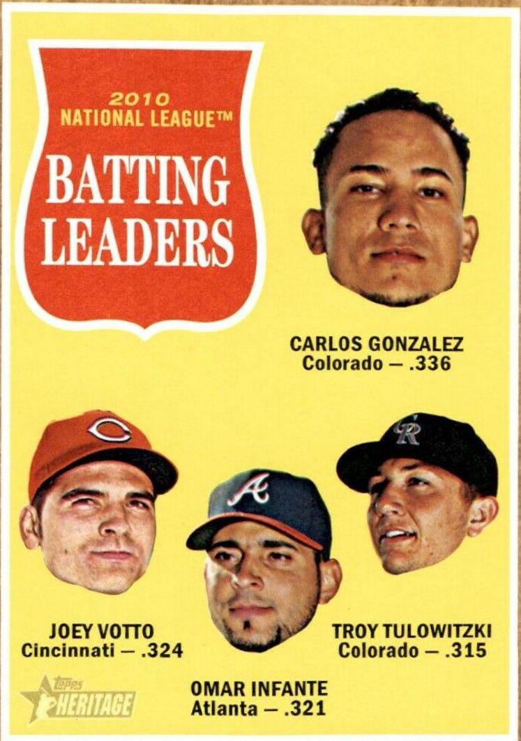 NL Batting Leaders #52 Baseball Cards 2011 Topps Heritage