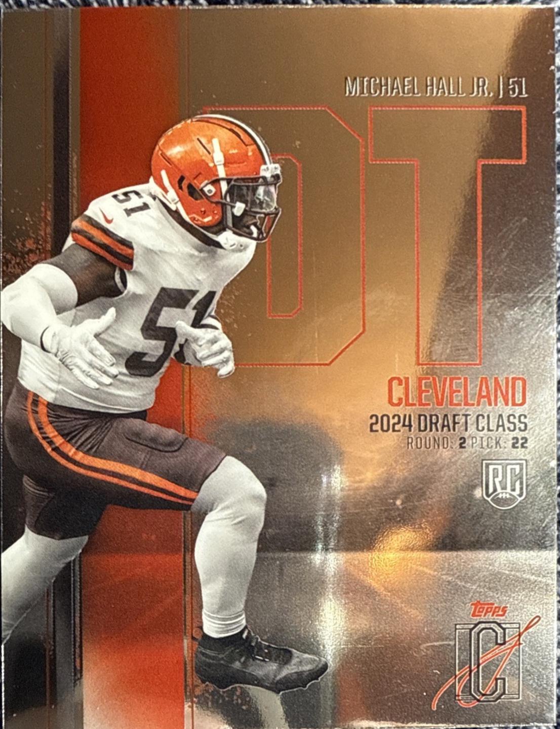 Michael HALL Jr. #RCV-33 2024 Topps Signature Class Rookie Chrome Variation Football