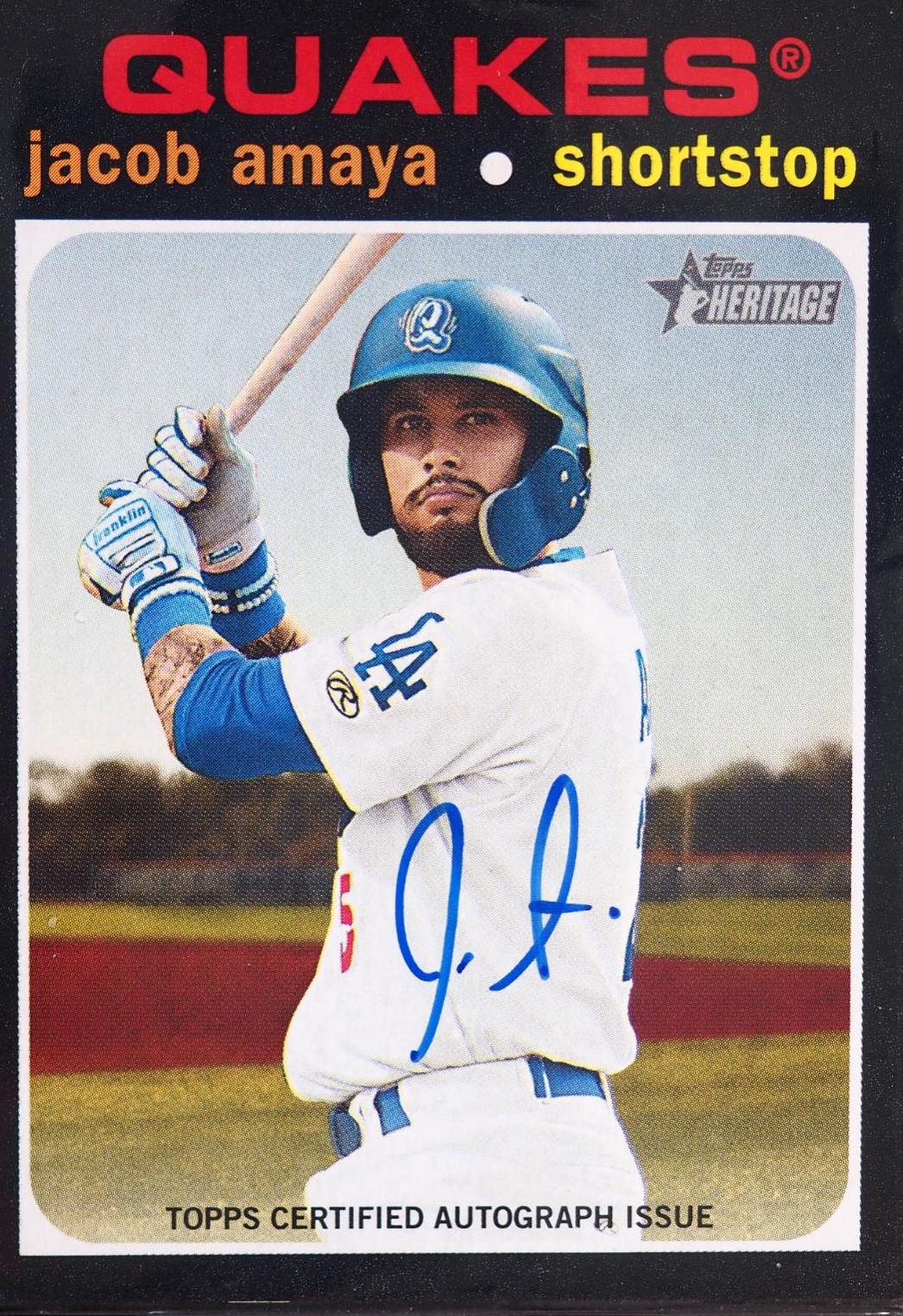 2020 Topps ROA-JA Jacob Amaya Auto #ROA-JA Basketball Cards 2000 Topps Heritage