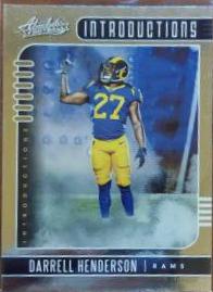 Darrell Henderson #4 Football Cards 2019 Panini Absolute Introductions