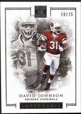 David Johnson #3 Football Cards 2016 Panini Impeccable