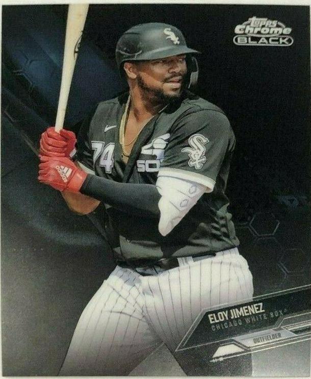 Eloy Jimenez #4 Baseball Cards 2021 Topps Chrome Black