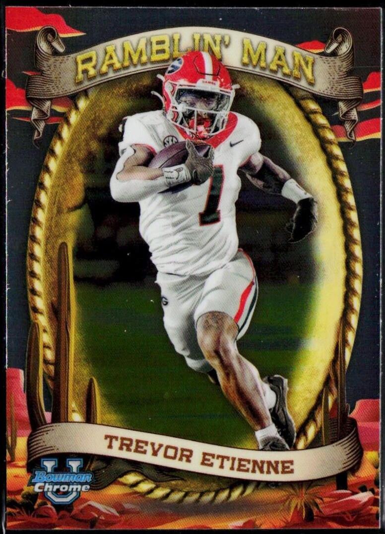 Trevor Etienne #RM-2 Football Cards 2024 Bowman Chrome University Ramblin’ Man
