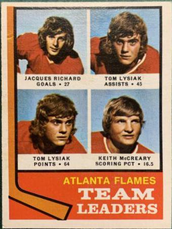 Flames Leaders #14 Hockey Cards 1974 O-Pee-Chee