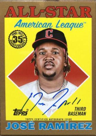 José Ramírez #88ASA-JRA 2023 Topps 1988 Topps Baseball All-Star Autographs