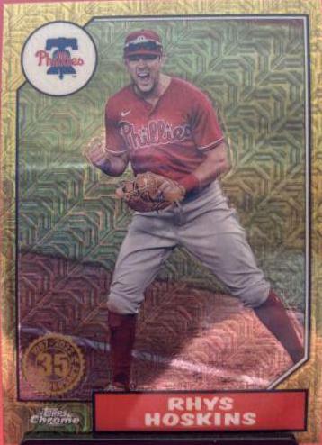 Rhys Hoskins #T87C2-10 Baseball Cards 2022 Topps Silver Pack 1987 Chrome Series 2