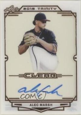 Alec Marsh #CA-AM1 Baseball Cards 2019 Leaf Trinity Clear Autograph