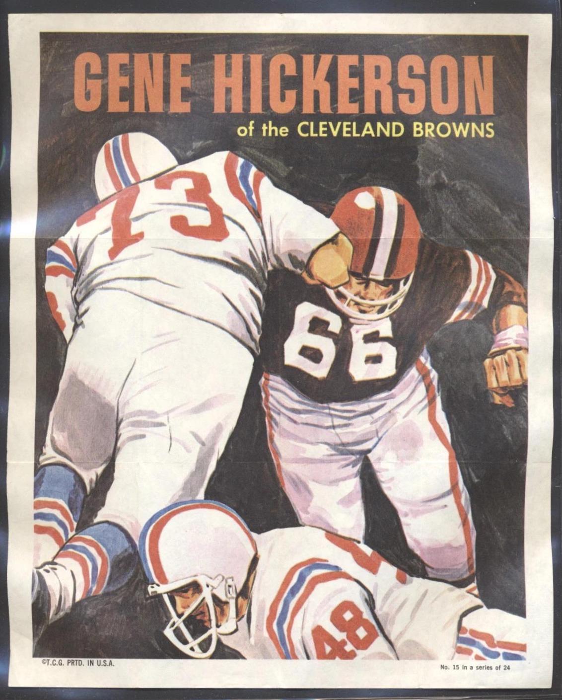 Gene Hickerson #15 1970 Topps Posters Football