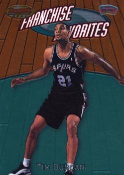 Tim Duncan #FR1a Basketball Cards 1999 Bowman's Best Franchise Favorites