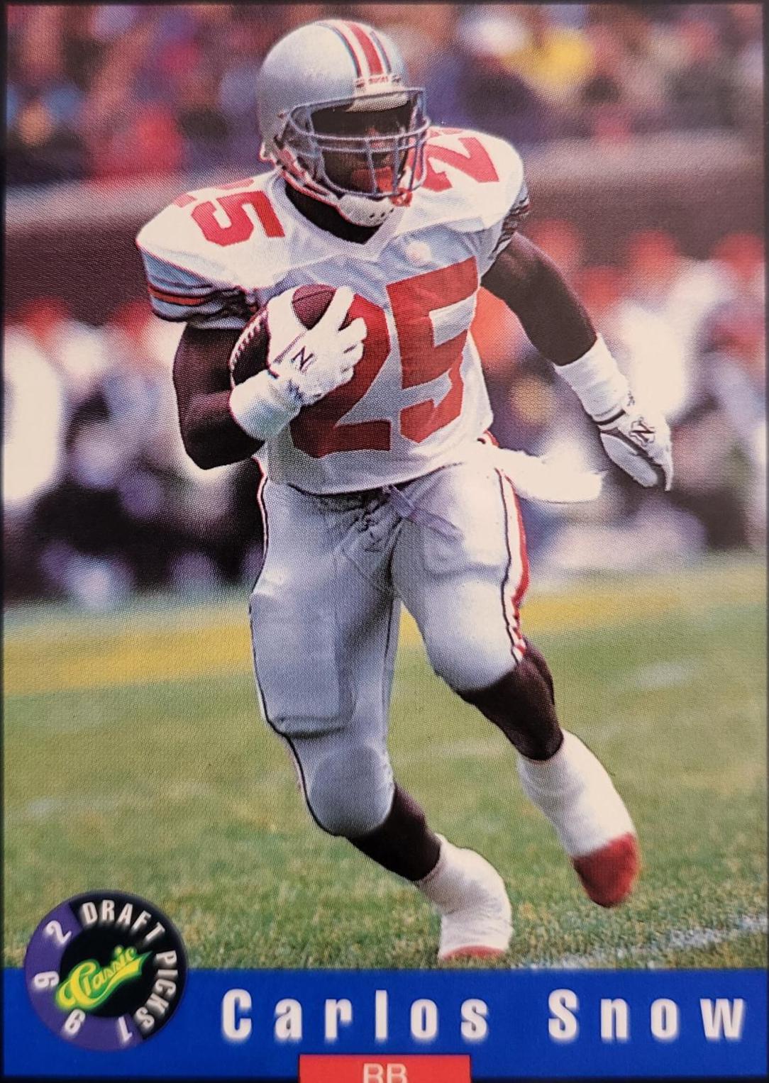 Carlos Snow #38 Football Cards 1992 Classic Draft Picks