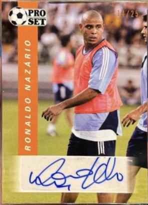 Ronaldo Nazario #PS-RN1 Soccer Cards 2022 Pro Set Autographs