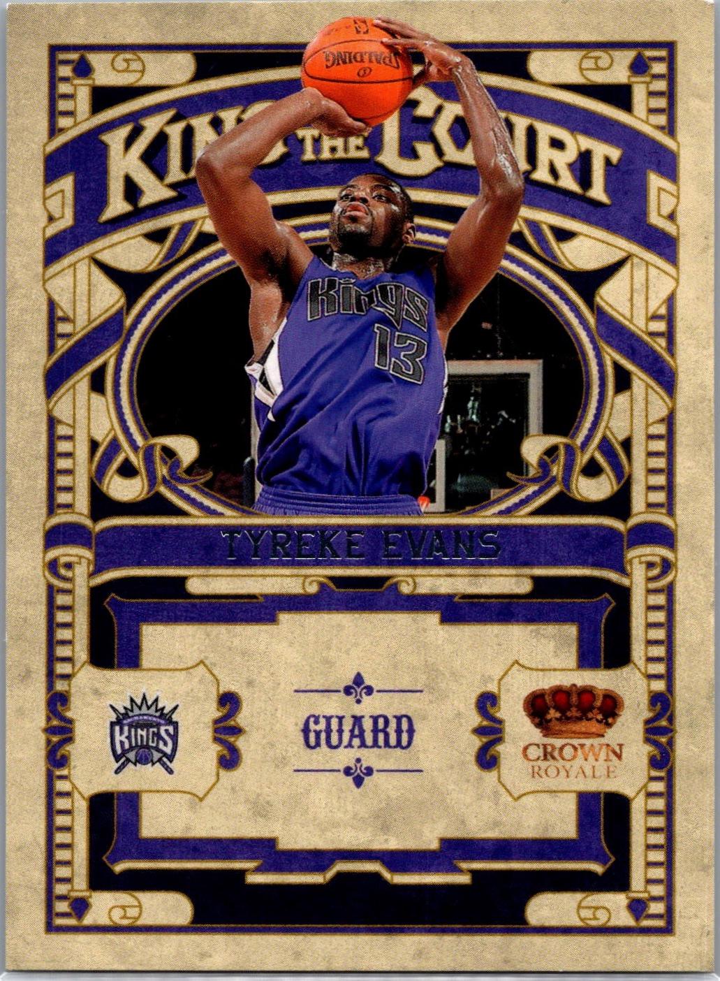 Tyreke Evans #9 Basketball Cards 2009 Panini Crown Royale King on the Court