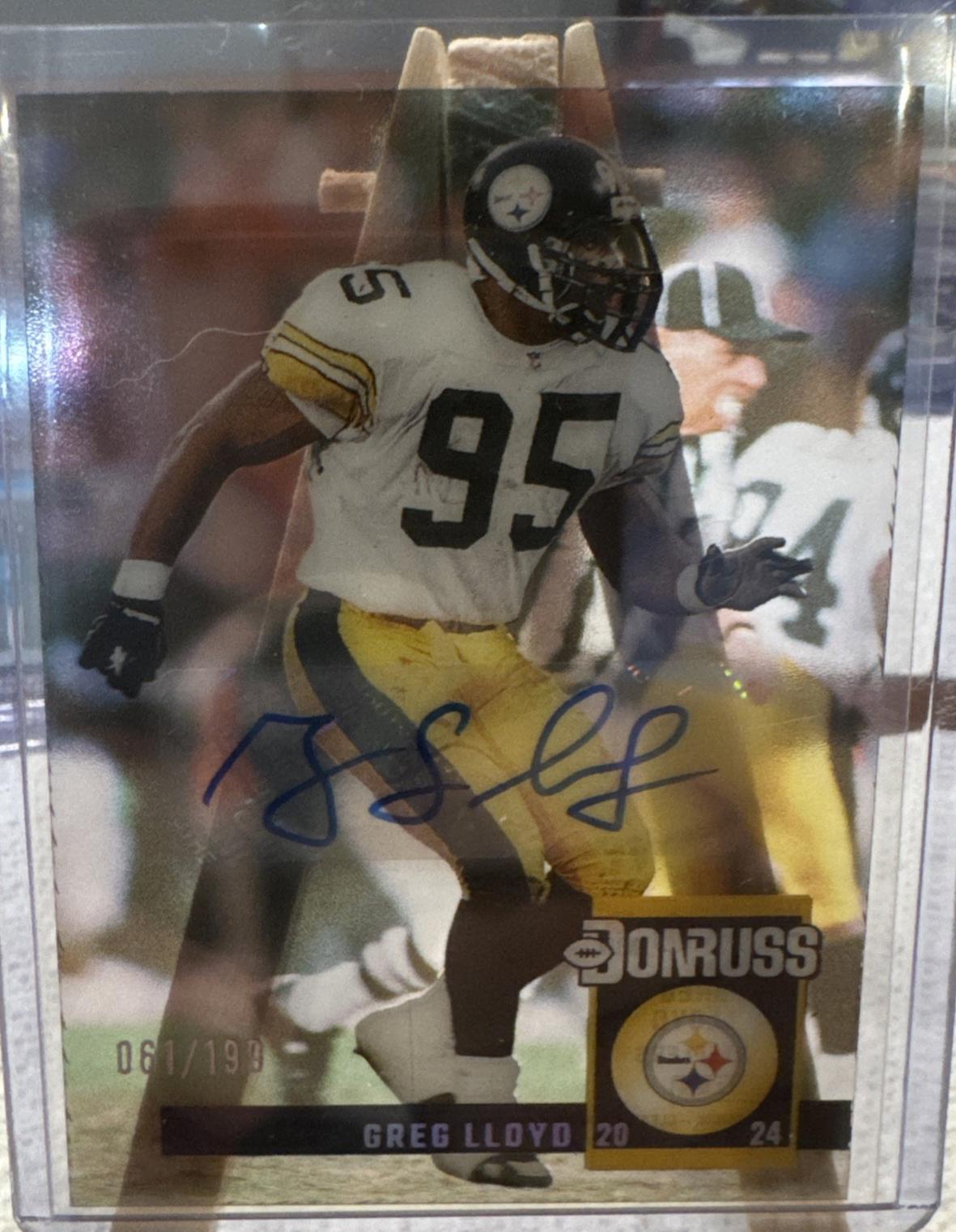 Greg Lloyd #7 Football Cards 2024 Clearly Donruss Retro 1994 Autograph