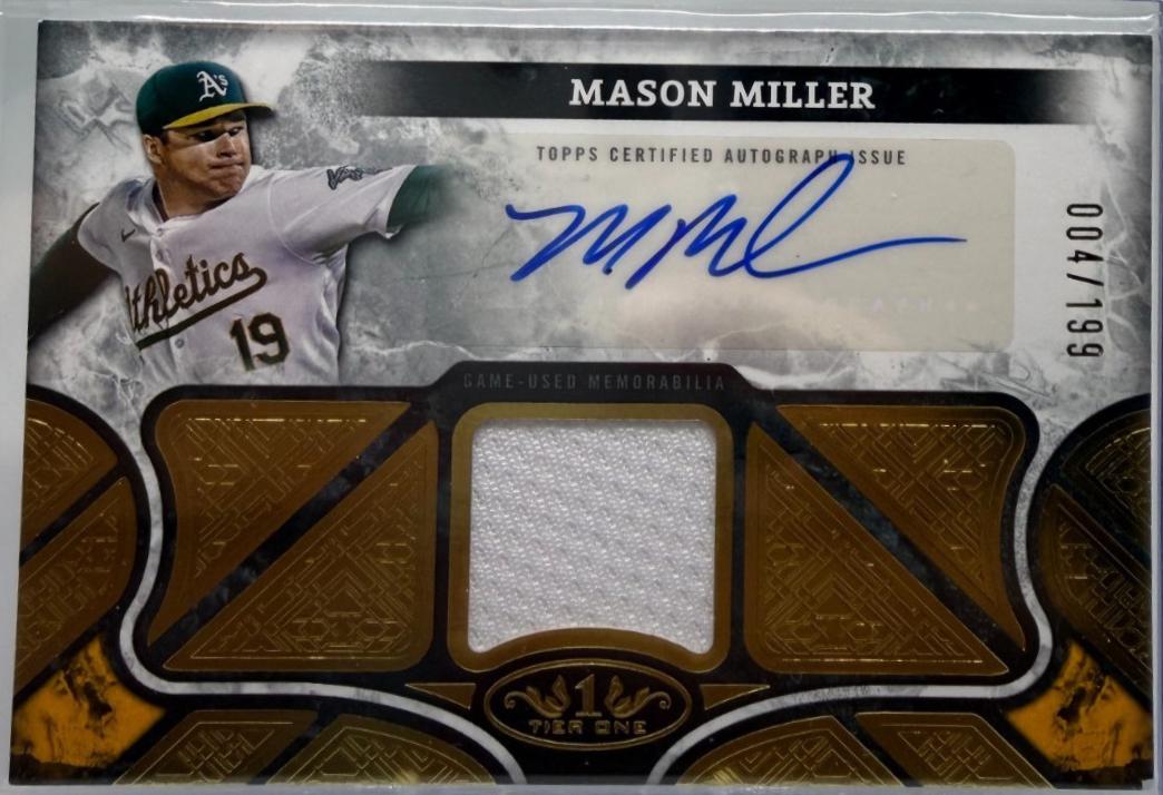 Mason Miller #AT1R-MM 2025 Topps Tier One Autographed Tier One Relic Baseball