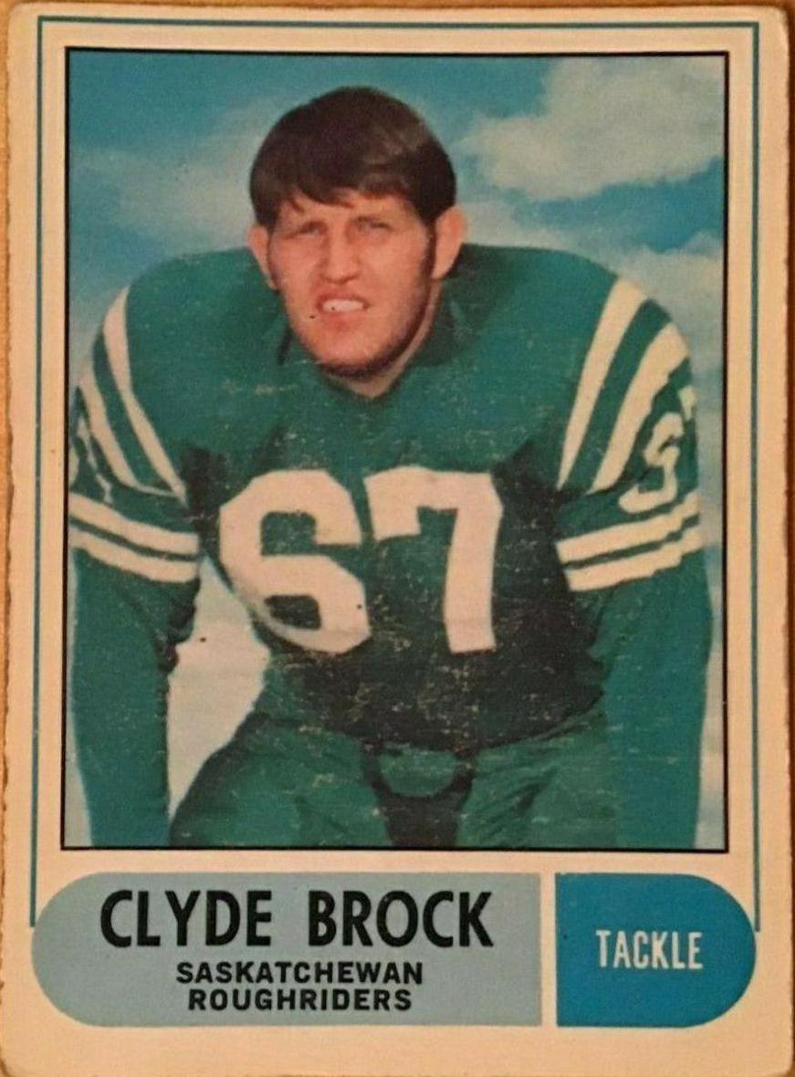 Clyde Brock #95 1968 O Pee Chee Cfl Football