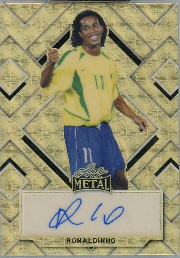 Ronaldinho #BA-R2 Soccer Cards 2022 Leaf Metal Autographs