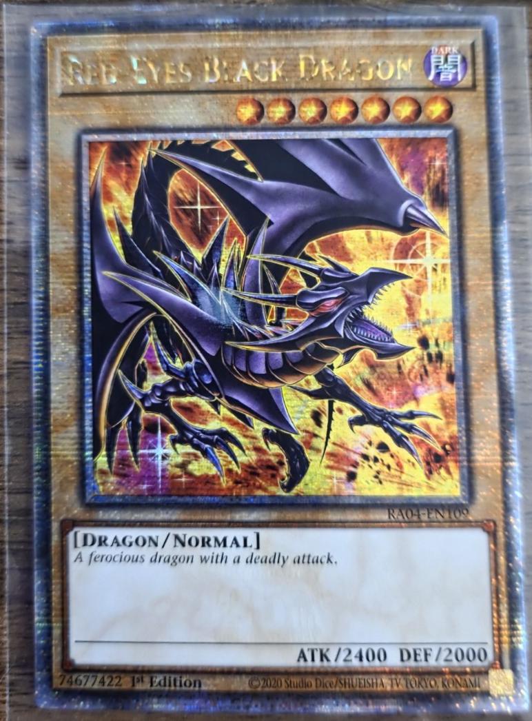 Red-Eyes Black Dragon RA04-EN109 YuGiOh Quarter Century Stampede
