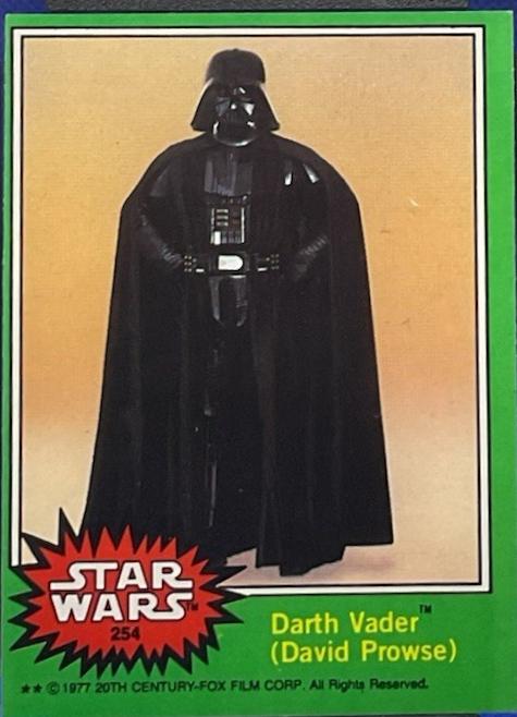 Darth Vader David Prowse #254 1977 Topps Star Wars