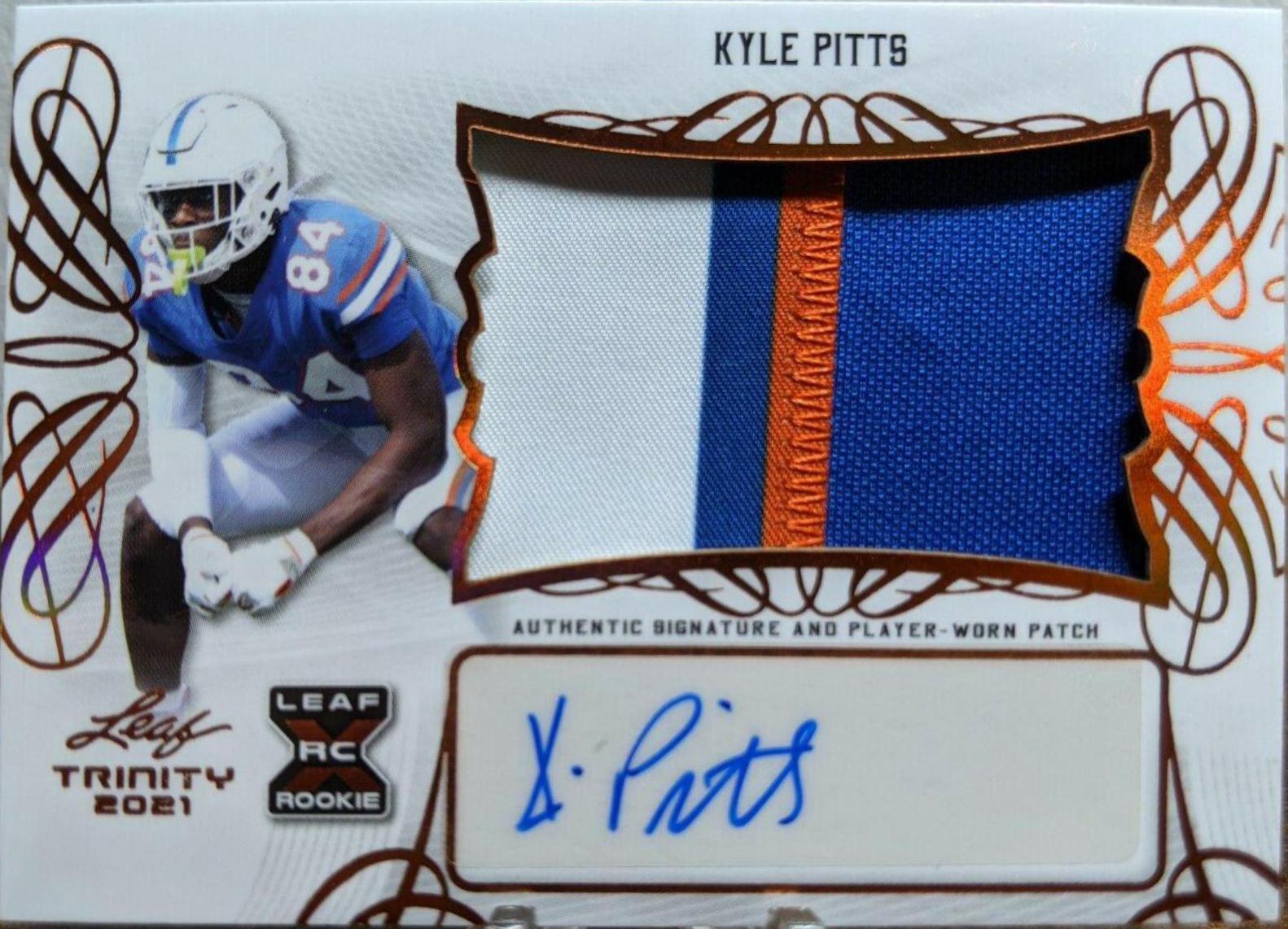 Kyle Pitts #PA-KP1 2021 Leaf Trinity Patch Autographs Football