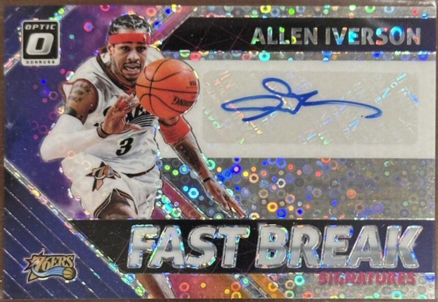 Allen Iverson #AIV Basketball Cards 2018 Panini Donruss Optic Fast Break Signatures
