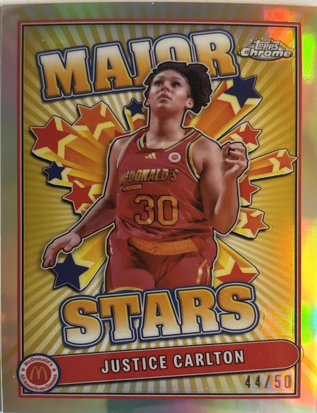 Justice Carlton [Gold Refractor] #SES-JUC