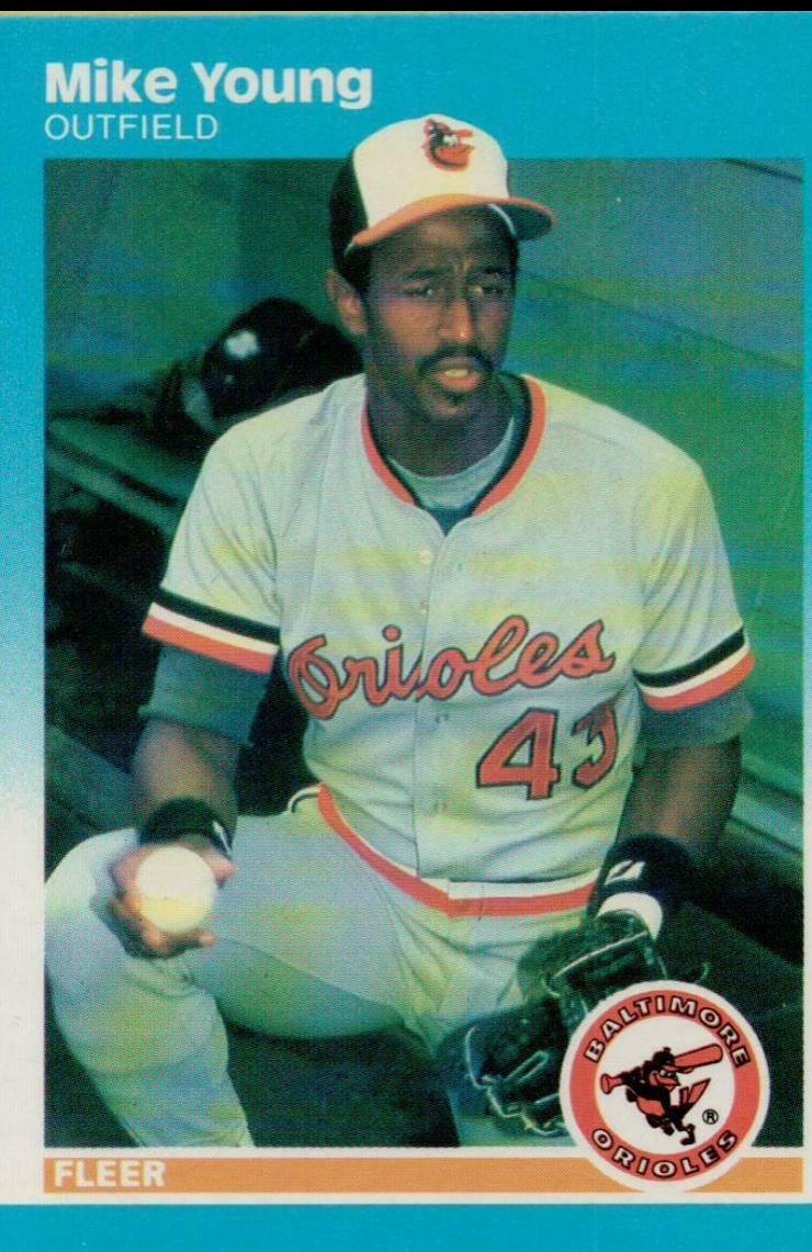 Mike Young #483 Baseball Cards 1987 Fleer