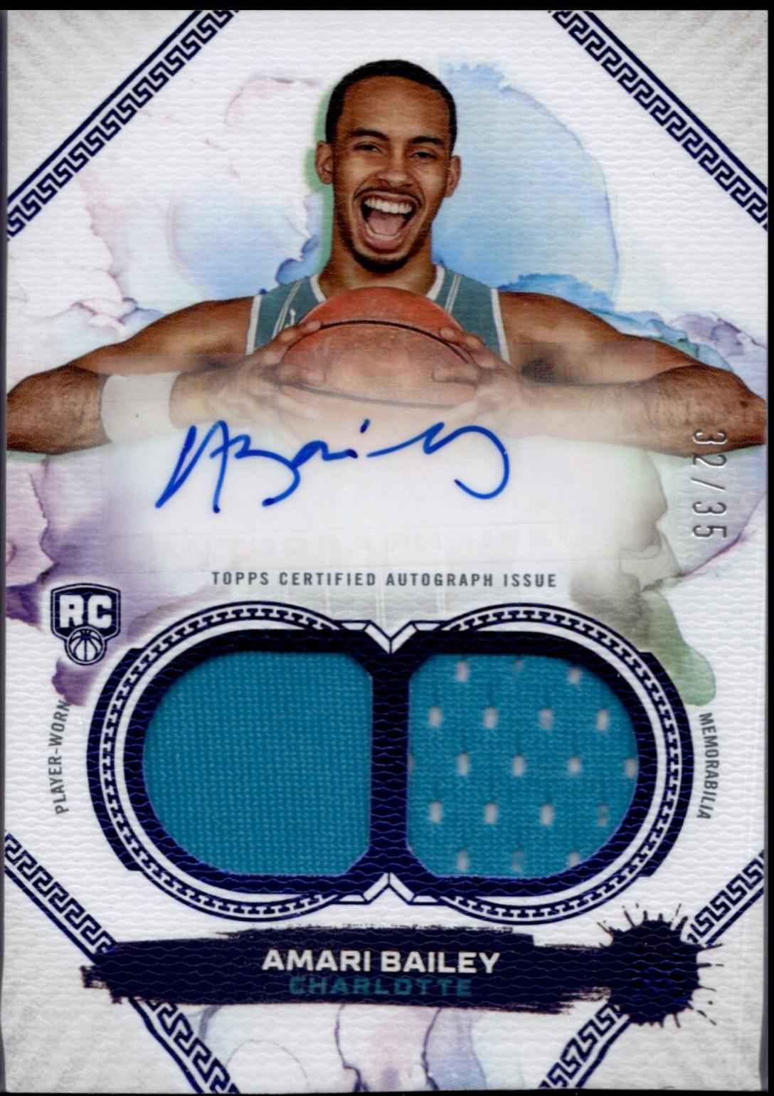 Amari Bailey [Ultramarine Blue Rookie Relic Autograph] #107