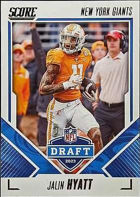 Jalin Hyatt #12 Football Cards 2023 Panini Score NFL Draft