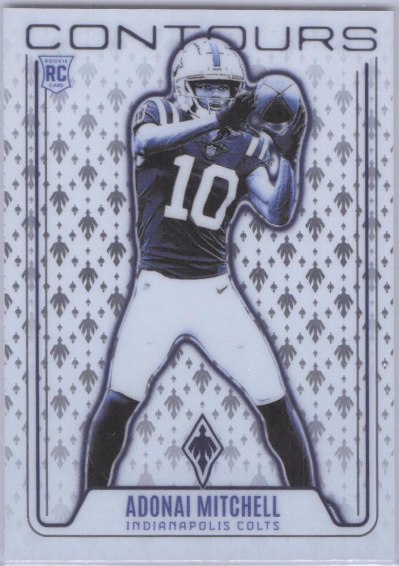 Adonai Mitchell #CON-AML Football Cards 2024 Panini Phoenix Contours