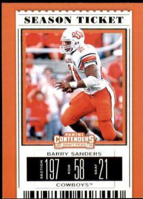 Barry Sanders #13 Football Cards 2019 Panini Contenders Draft Picks