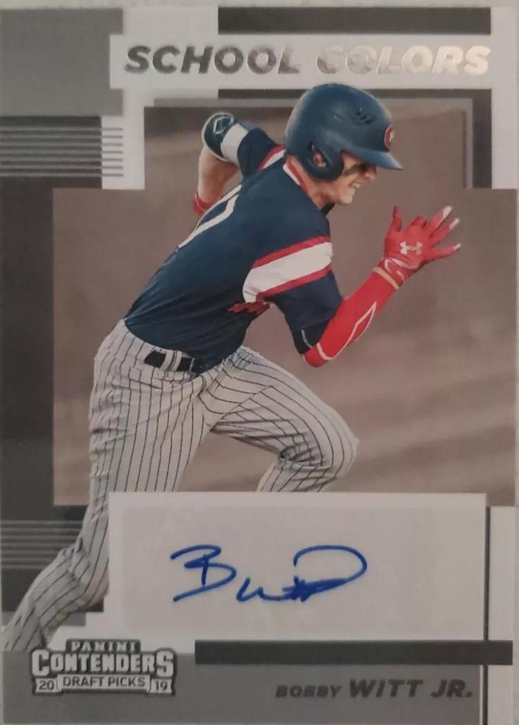 Bobby Witt Jr #3 Baseball Cards 2019 Panini Contenders Draft Picks School Colors
