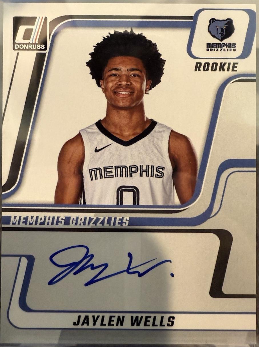 Jaylen Wells #NDA-JWM Basketball Cards 2024 Panini Donruss Next Day Autograph
