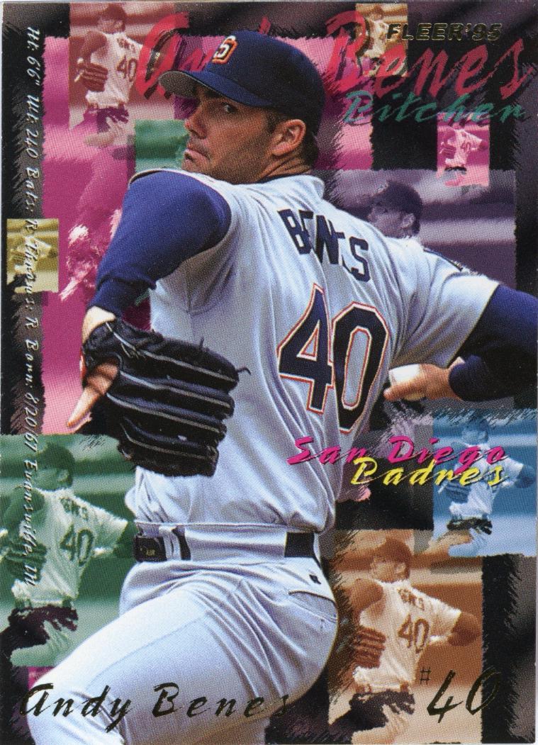 Andy Benes #556 Baseball Cards 1995 Fleer