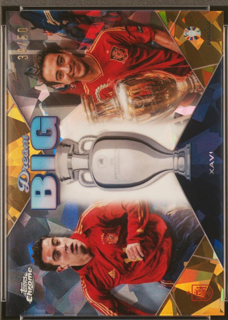 Xavi #DB-6 Soccer Cards 2024 Topps Chrome Sapphire UEFA Euro Dream Big