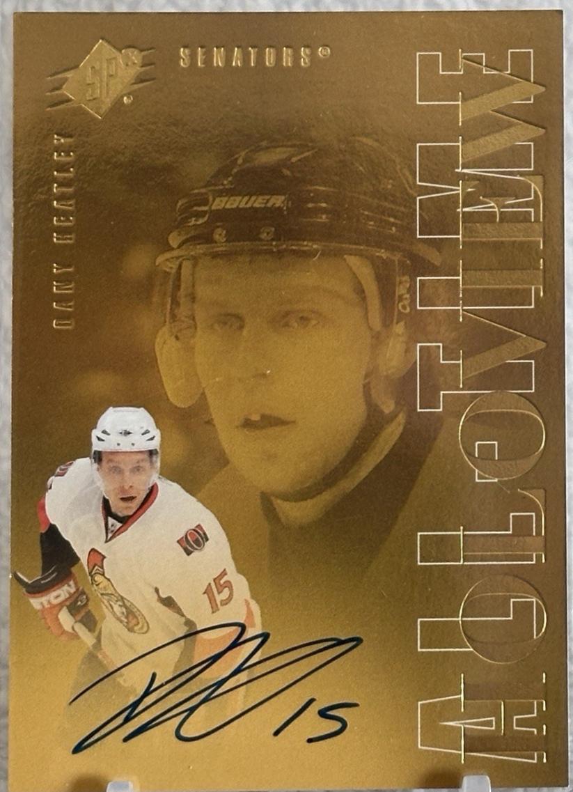 Dany Heatley #ATG-HE Hockey Cards 2024 SPx All-Time Holoview Autograph