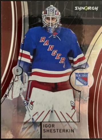 Igor Shesterkin #1 Hockey Cards 2021 Upper Deck Synergy