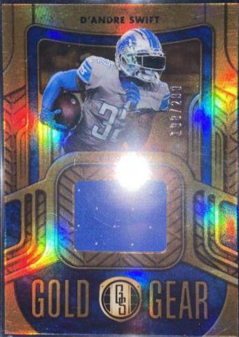 D'Andre Swift #GG-DSW Football Cards 2022 Panini Gold Standard Gear